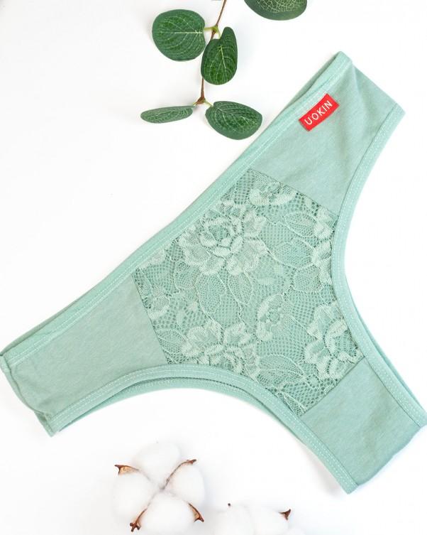 Bavlněné kalhotky s krajkou ISSA Plus