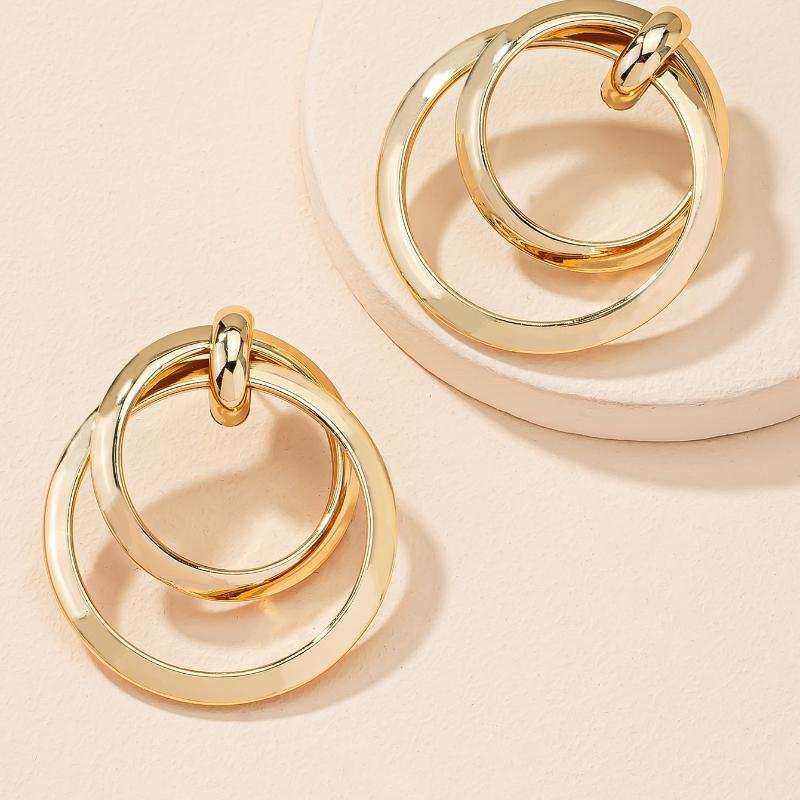 Round Drop Earrings