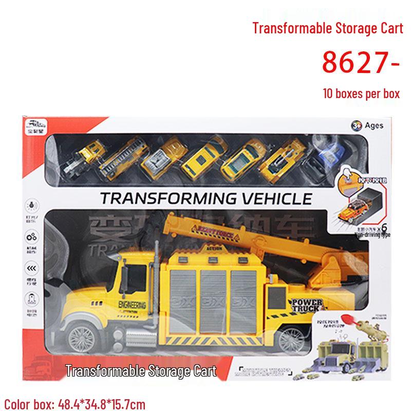 Transforming Fire Rescue & Missile Truck Toy with Ladder & Police Car