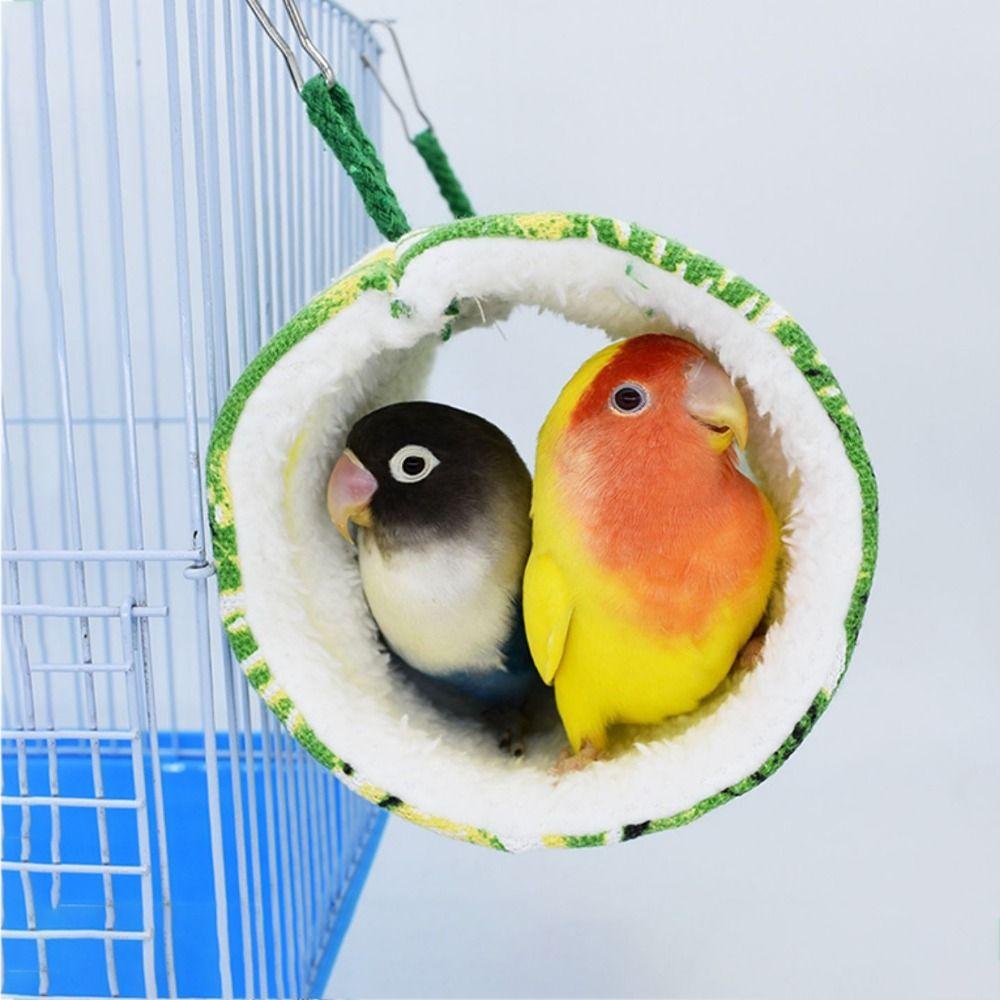 

Плюшевая птица туннель гнездо мягкий хомяк клетка дом зима птица висячий гамак осень