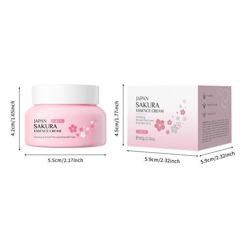 LAIKOU Crème pour le visage à l'essence de cerisier du Japon 60 g Crème hydratante pour le visage Améliore la sécheresse et les soins du visage