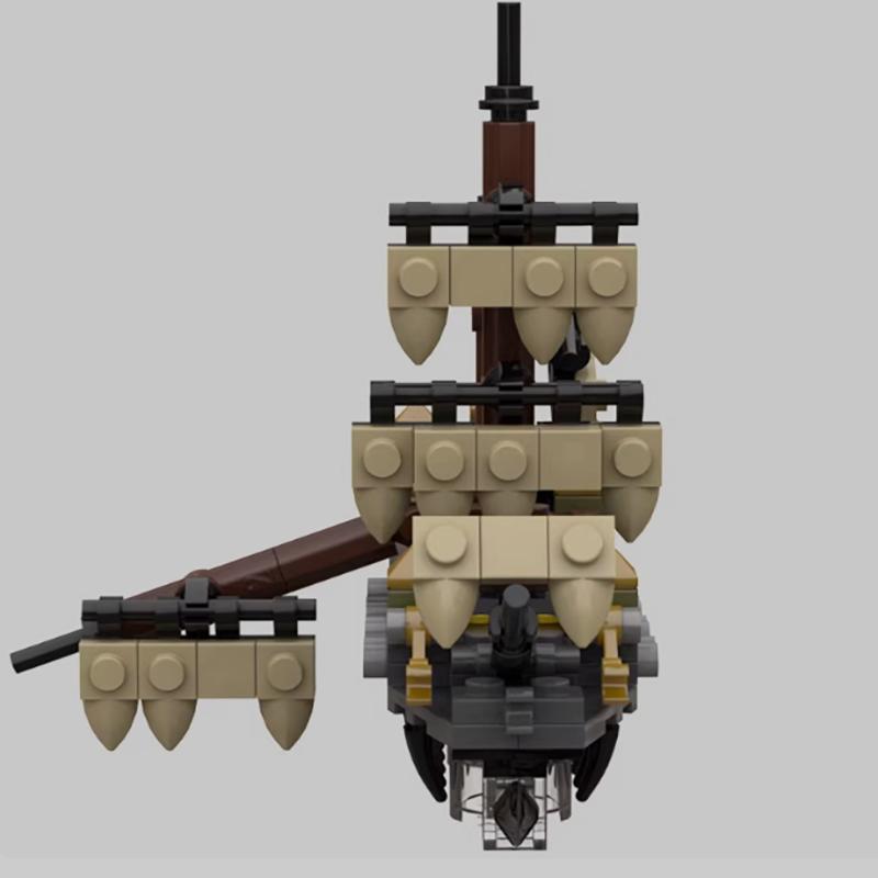 Non-Toxic Moc Mini Silent Mary Pirate Ship Series Moc Small Particle Assembled Building Blocks Children'S Toys