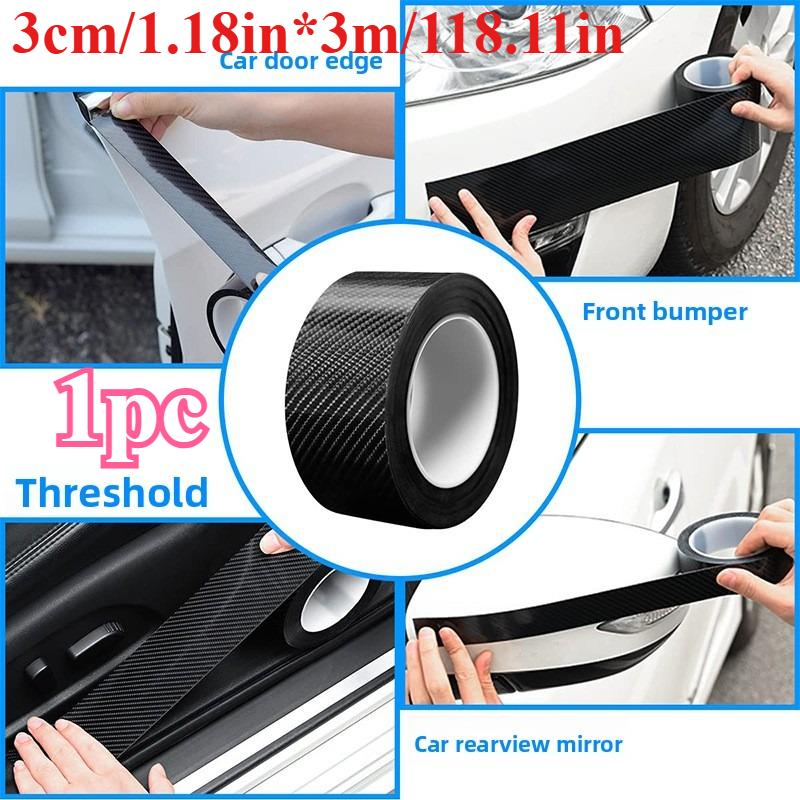 

1 шт. 3D наклейка из углеродного волокна, паста, защитная пленка для порогов автомобиля, защита от царапин, водонепроницаемая, матово-черная нано-наклейка для кузова автомобиля