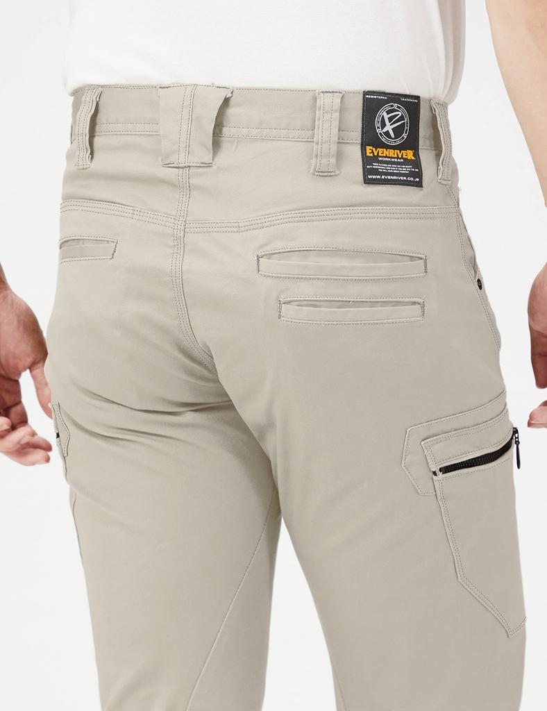 SPODNIE CARGO EVEN RIVER ERX202 03 3D STRETCH, Piaskowy Beż, Na Cały Sezon, Rozmiar L