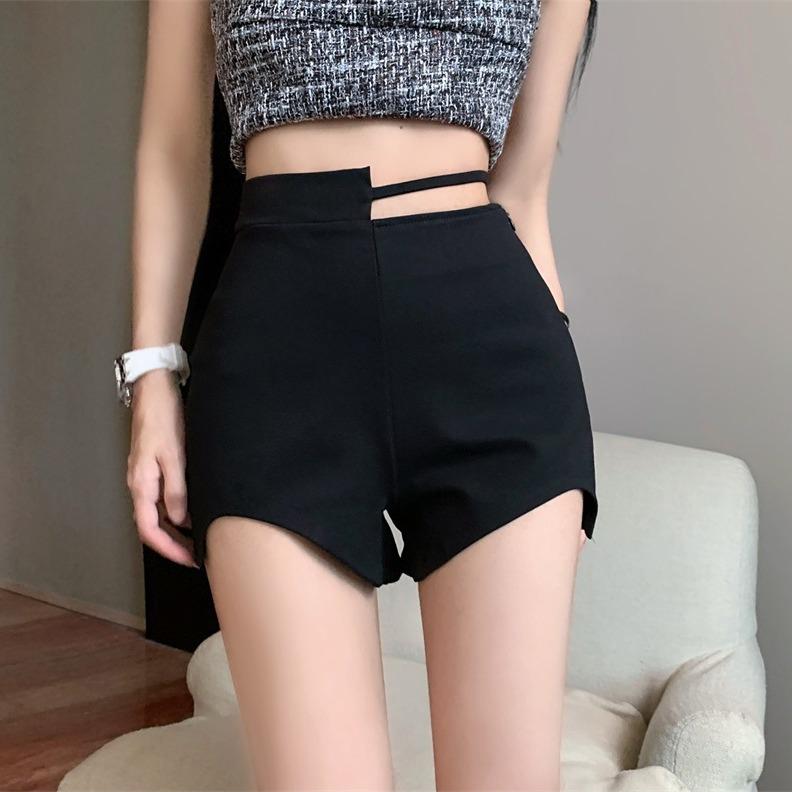 Spicy Girl Slimming Irregular A-line Skirt with Lace-up & Elastic Anti-exposure Shorts