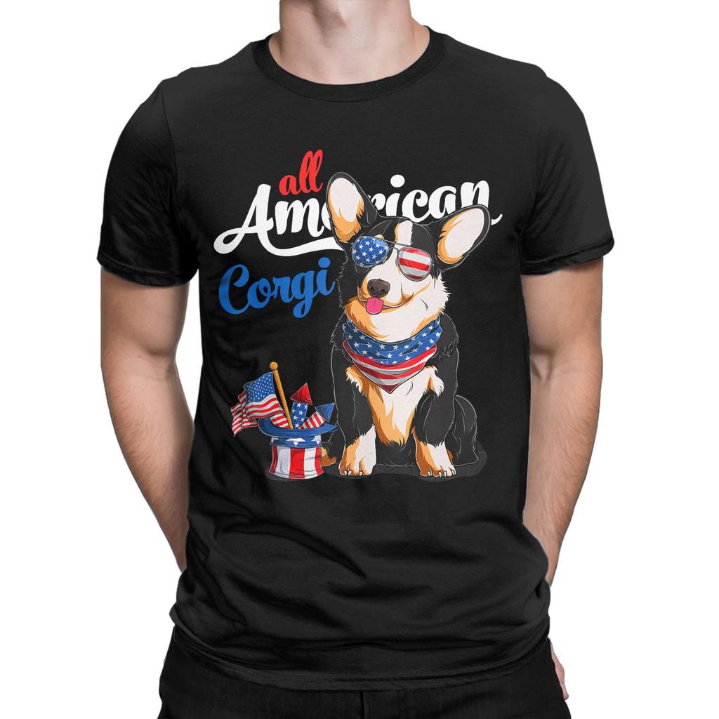 Corgi Mom Dog Flower Love T Shirts Unisex Unisex Pure Cotton Funny Tshirt Crewneck Tee Shirt Short Sleeve Clothes Graphic Printed