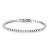 Pulseira de diamante Meier de 3 mm de fileira única para mulheres, estilo de design de nicho versátil, joia básica simples de luxo leve
