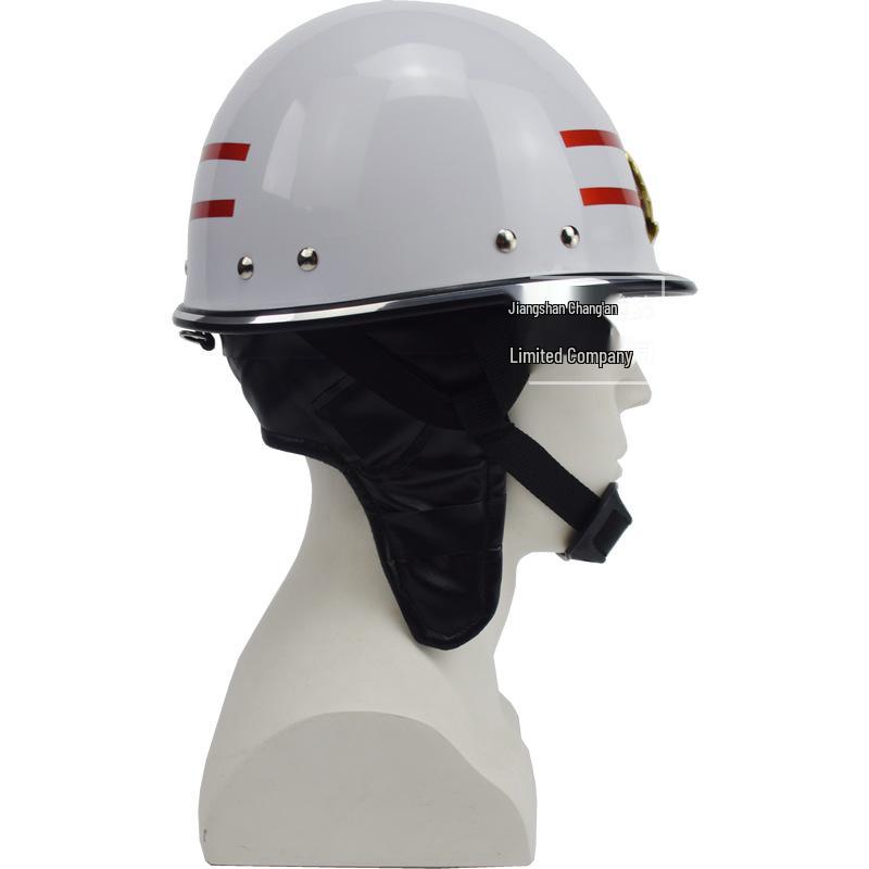 White Flame Retardant Firefighter Safety Helmet for Emergency Rescue and Disaster Reduction