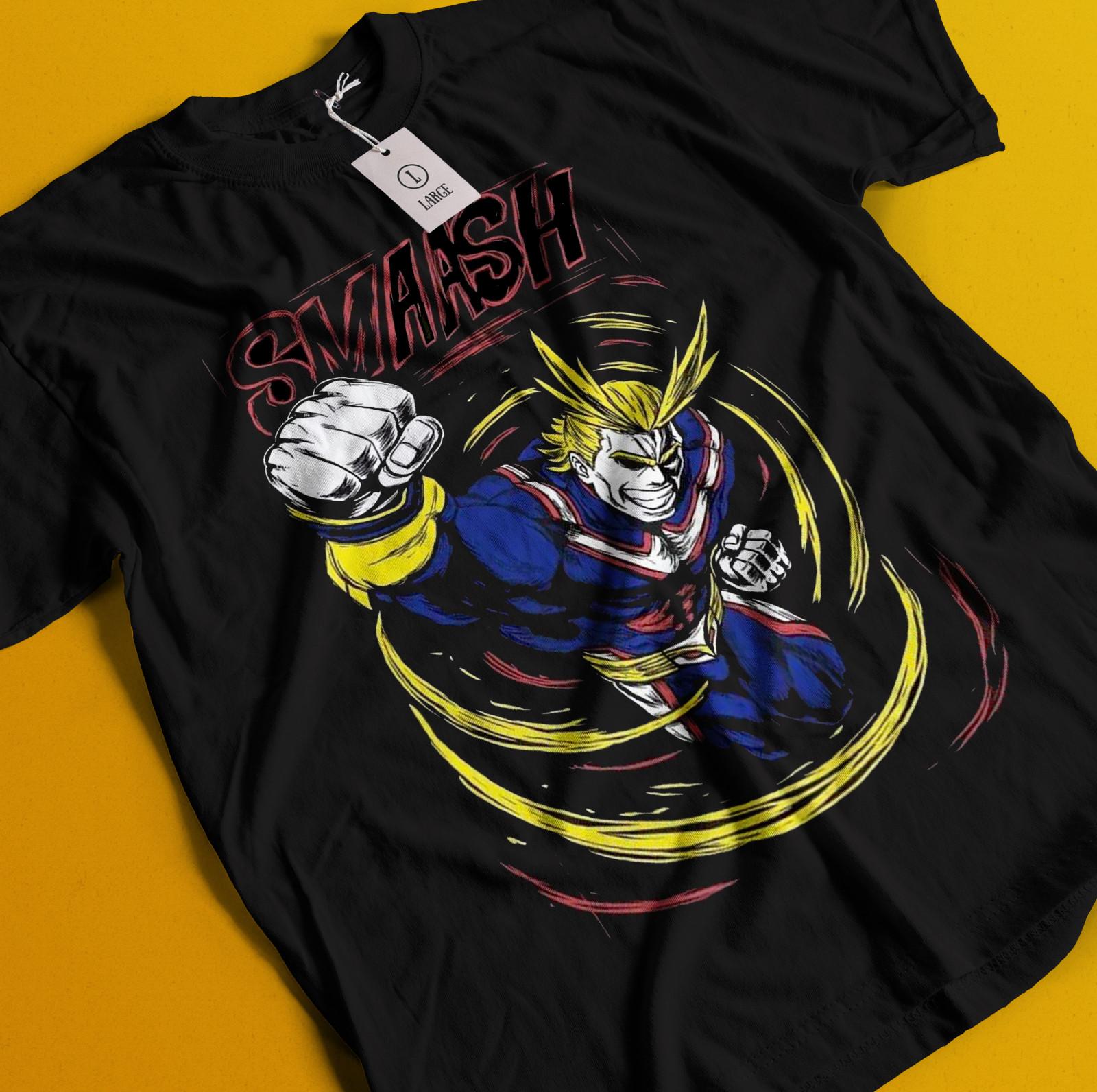 All Might T-Shirt Mens Womens Tees Top My Hero Academia Japanese Manga Midoriya Deku Shoto Shirt Dabi L