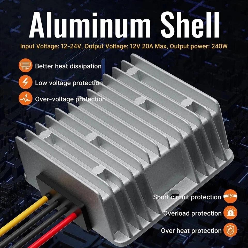 20A 240W Step Down DC 20V To 12V DIY Converter for Dewalt Battery with Switch Power Wheel Inverter Buck Boost Voltage Regulator