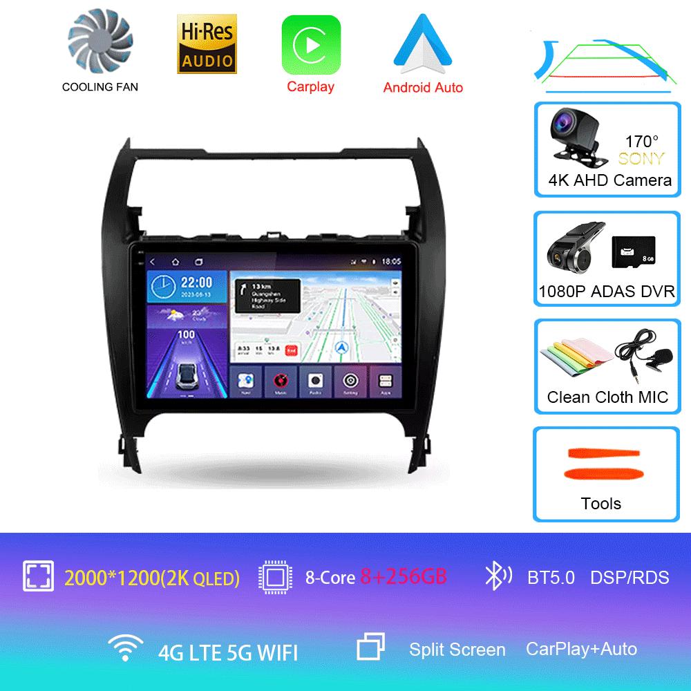 Car Radio Android 14 Carplay Auto For Toyota Camry 7 XV 50 55 2012 - 2017 Navigation GPS Multimedia Player video Stereo WIFI+4G