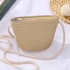 Bonbonfarbene Umhängetasche Strohgewebte Tasche Unifarbene Lampenbrett-Papiergras-Tasche Sommer Strand Outdoor Reise Tasche