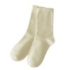 Women Girls Summer Spring Casual Cotton Slouch Crew Socks Japanese Style Solid Color Ice Silk Cooling Middle Tube Socks