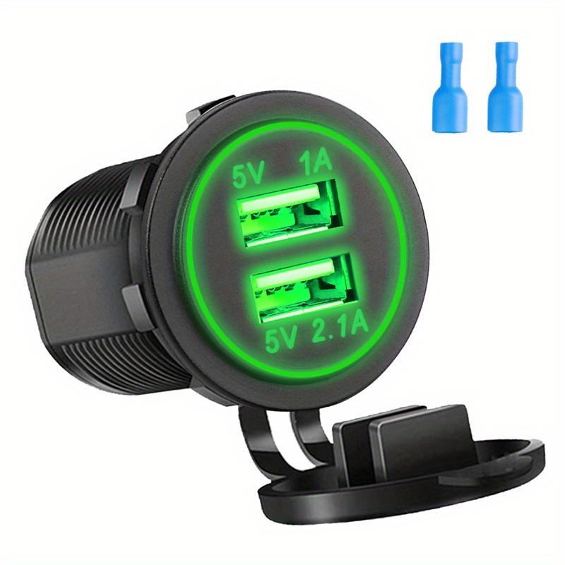 Duální USB nabíječka do auta 3,1A nabíječka mobilního telefonu s LED diodou, vodotěsná zásuvka vhodná pro nabíječky do vozidel