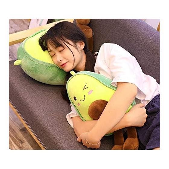 Cute Plush Fruit Stuffed Doll Large Avocado Pillow Cartoon Food Children Lovely Soft Christmas Birthday Gift Bedroom Living Room, 30cm