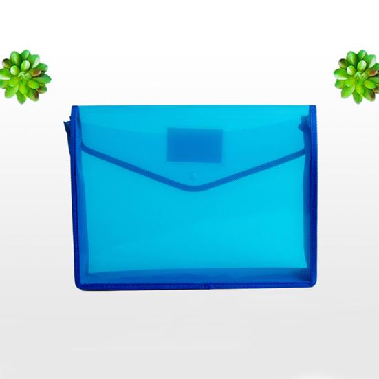 Plastic File Folder Waterproof Transparent Expanding Document Organizer with Snap Closure No Dividers Portable A4/B5 Size File Pouch for Office