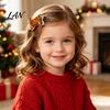 Festive Hair Styling Tools Halloween Glitter Bow Clips for Kids Baby Girls, Double Layer Holiday Themed Accessories Ghost/Pumpkin/Eyeball Bowtie Pins