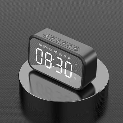 Table Clock Bluetooth Wireless Audio Mini LED Mirror Digital Alarm Clock Temperature Weekend Display Desk Clock