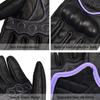 Harssidanzar Women's Motorcycle Gloves, Motorcycle Gloves, Road Racer, Bicycle Climbing, Power Exercise Gloves Touch Screen GL016JP,Purple/Black,L