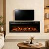 YODOLLA Recessed Electric Fire 37.2 Inch, 1500W Slim Fireplace Insert
