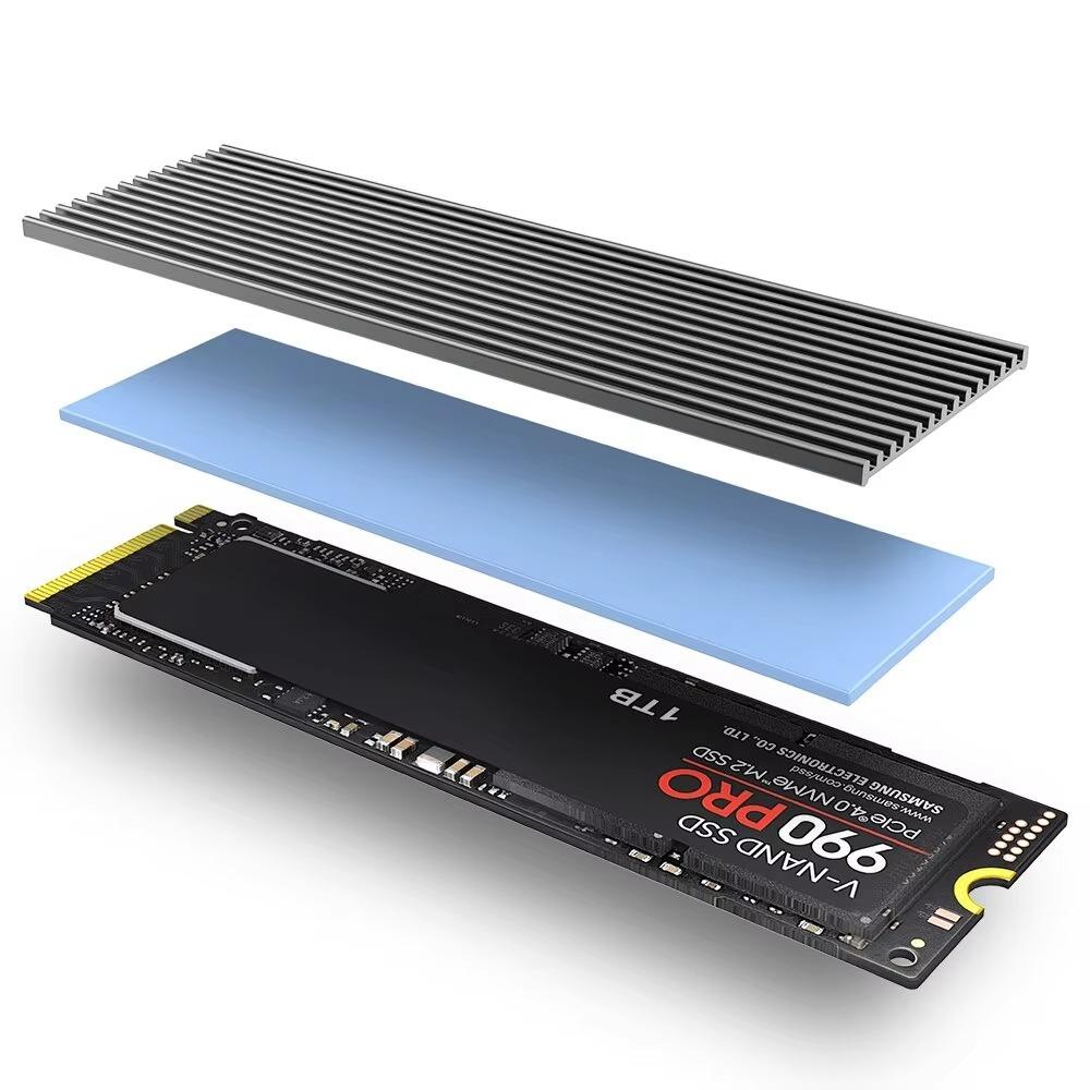 Aluminum M.2 SSD Heatsink for 2280 NVMe – with Thermal Pad, Fits PS5 & PC