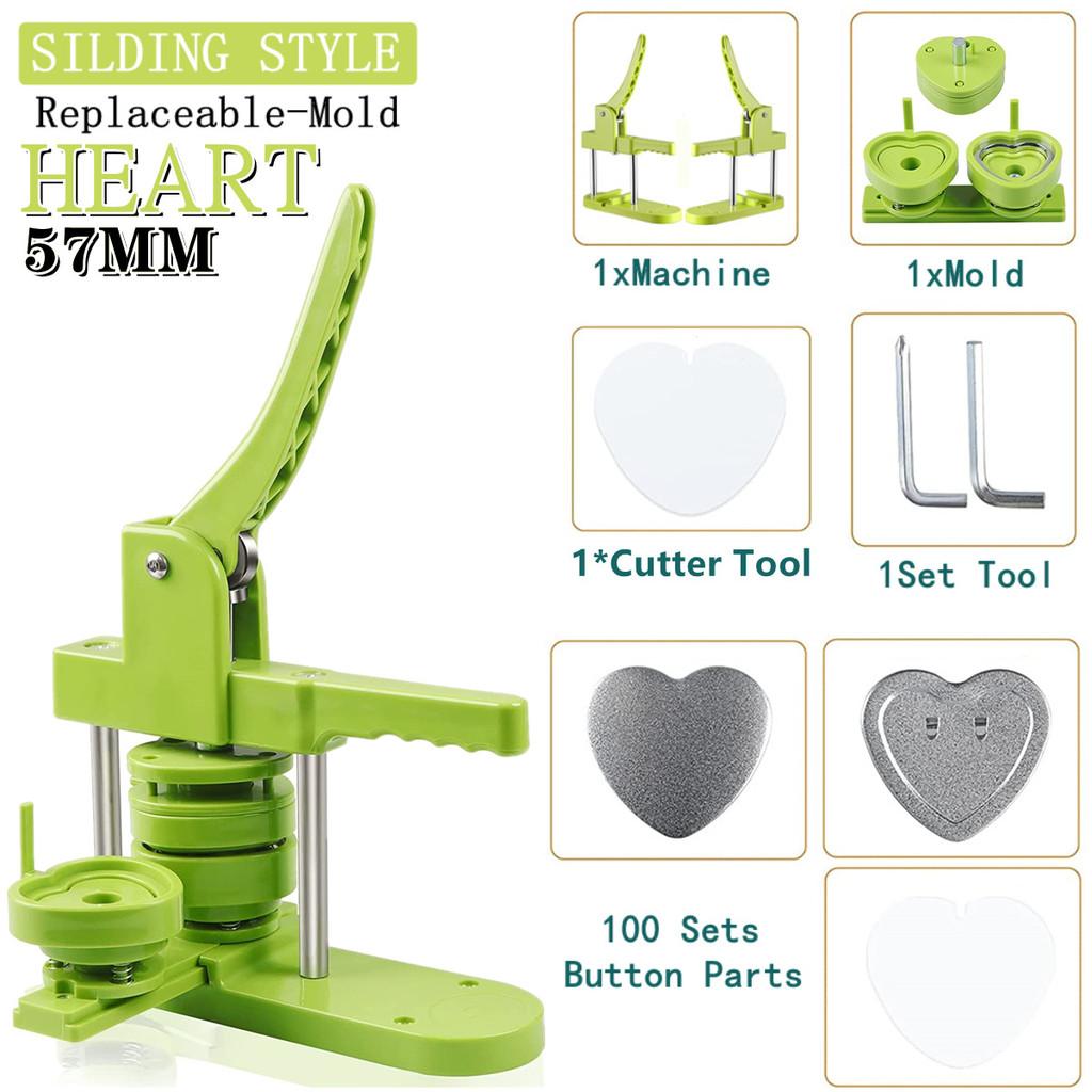 Conjunto de Crachás 25/32/37/44/58MM Máquina Doméstica de Fazer Botons com Alfinete Pequena Máquina de Fazer Crachás DIY