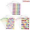 30/10Sheets Star Dot Heart Stickers Kids Birthday Party Favors Glitter Adhesive Sticker Reward Chart Labels Gift DIY Decoration