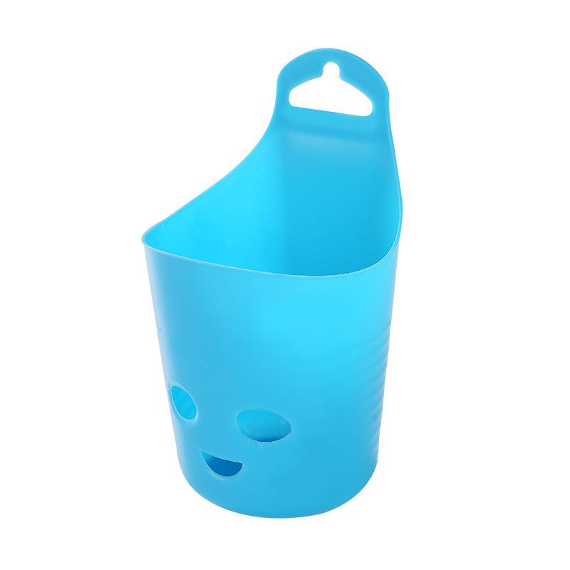 

Настінний кошик для зберігання у ванну кімнату з обличчям-смайликом синій