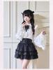 MODKOKU Mini Princess Detachable Long Short Size M Women's 4-Piece Set, Blouse, Skirt, Sleeves, Sleeves, Lace, Ruffles, Ribbons, Lolita, Cross,