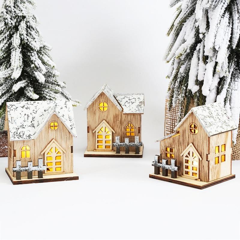 Lighted Christmas Village Houses Winter Scene Village Houses with Figurines for Christmas Holiday Decor