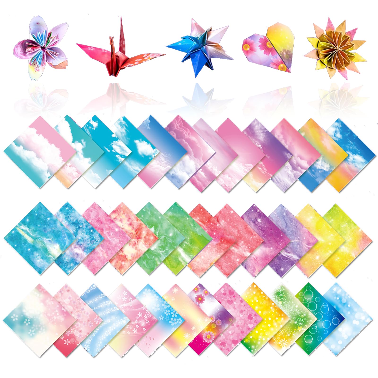 

Origami 36 150 Origami Sky Gradient Thousand Paper DIY Birthday Party Craft Patterned Paper Art Supplies Paper, Patterns, Sheets, Double-Sided Case,