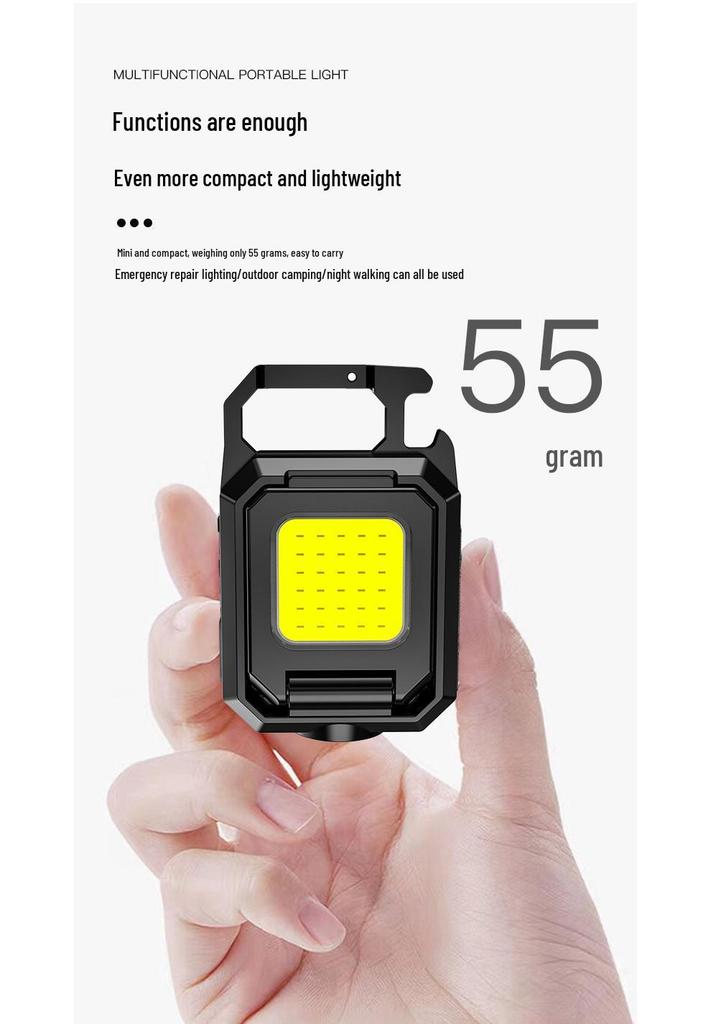 Double-Sided Magnetic Keychain Light: Super Bright, Durable, Multi-Functional for Camping & Outdoor Use