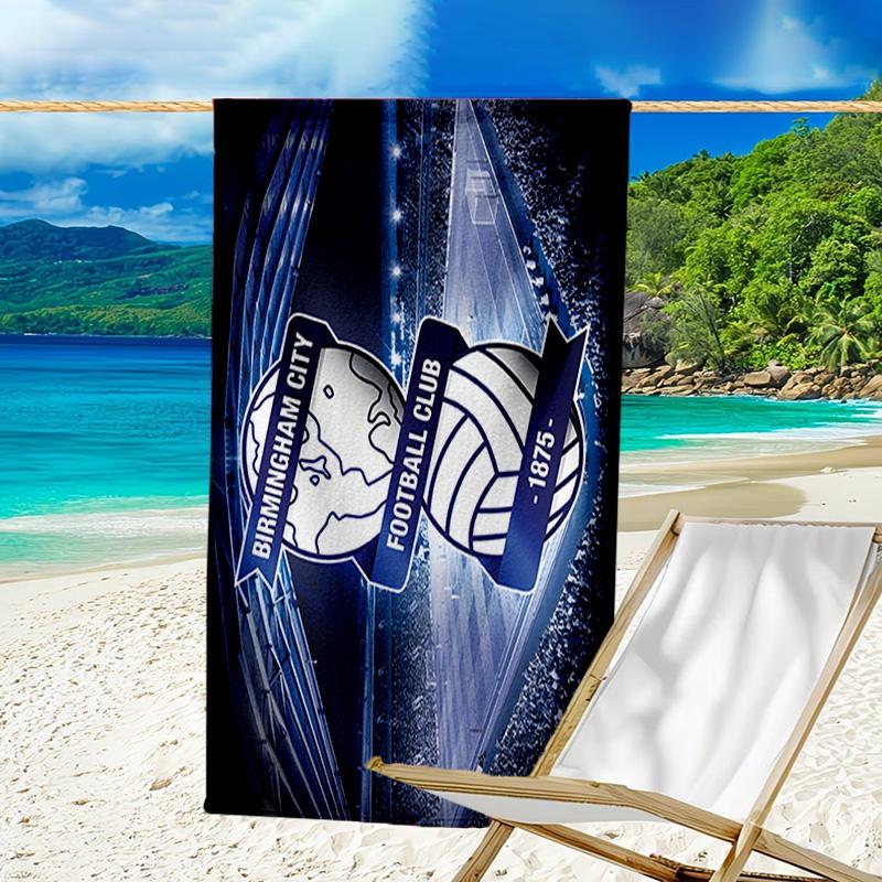 Birming-ham Football Club Printed Beach Towel, Super Soft Microfiber, Perfect Gift Birthday, for Pool, Beach, Travel, for Family and Friends