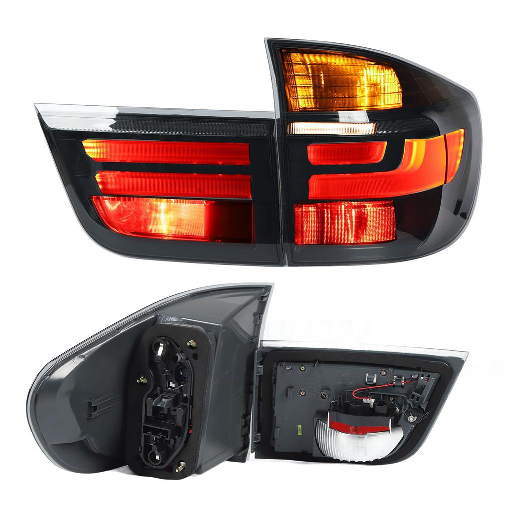 LCI   LED Tail Lights Rear Brake Turn Signal Running Reverse Fog Lamp Fit for X5 E70 X5M 2007 to 2013