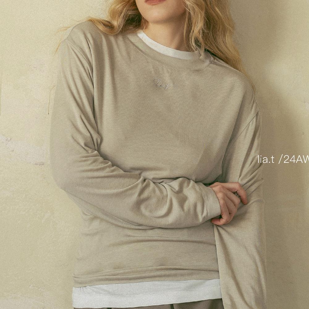 LIA.T Natural Loose T-Shirt Beige