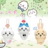 Hachiware Chiikawa Usagi Plush Toy Mushroom Pendant Stuffed Doll Keychain Kawaii