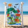 Cartoon The v-Very Hungry for CATERPILLAR Towel Drying Bath Towel Applicable To Light Swimming Camping Yoga Beach Out