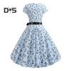 Damenkleid mit Musikskalen-Print, Rundhalsausschnitt, Schleife, Gürtel, enge Taille, A-Linie, großer Saum, bunt, kurze Ärmel, Reißverschluss auf der Rückseite, Midikleid für Damen