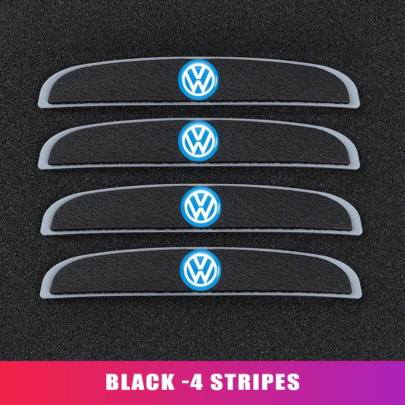 Valve Stems Caps 4PCS Car Mirror Sticker Door Side Anti Collision Strip Decals For Volkswagen VW Polo Jetta Sagitar Magotan Pass Zh7