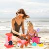 6 Piece Sand Toy Beach Toy Set with Sand Wheel, Truck, Sand Molds, Bucket, Shovel, Water Toy Set, Outdoor Toy for Boys Girls 3 4 5 6 7 Years
