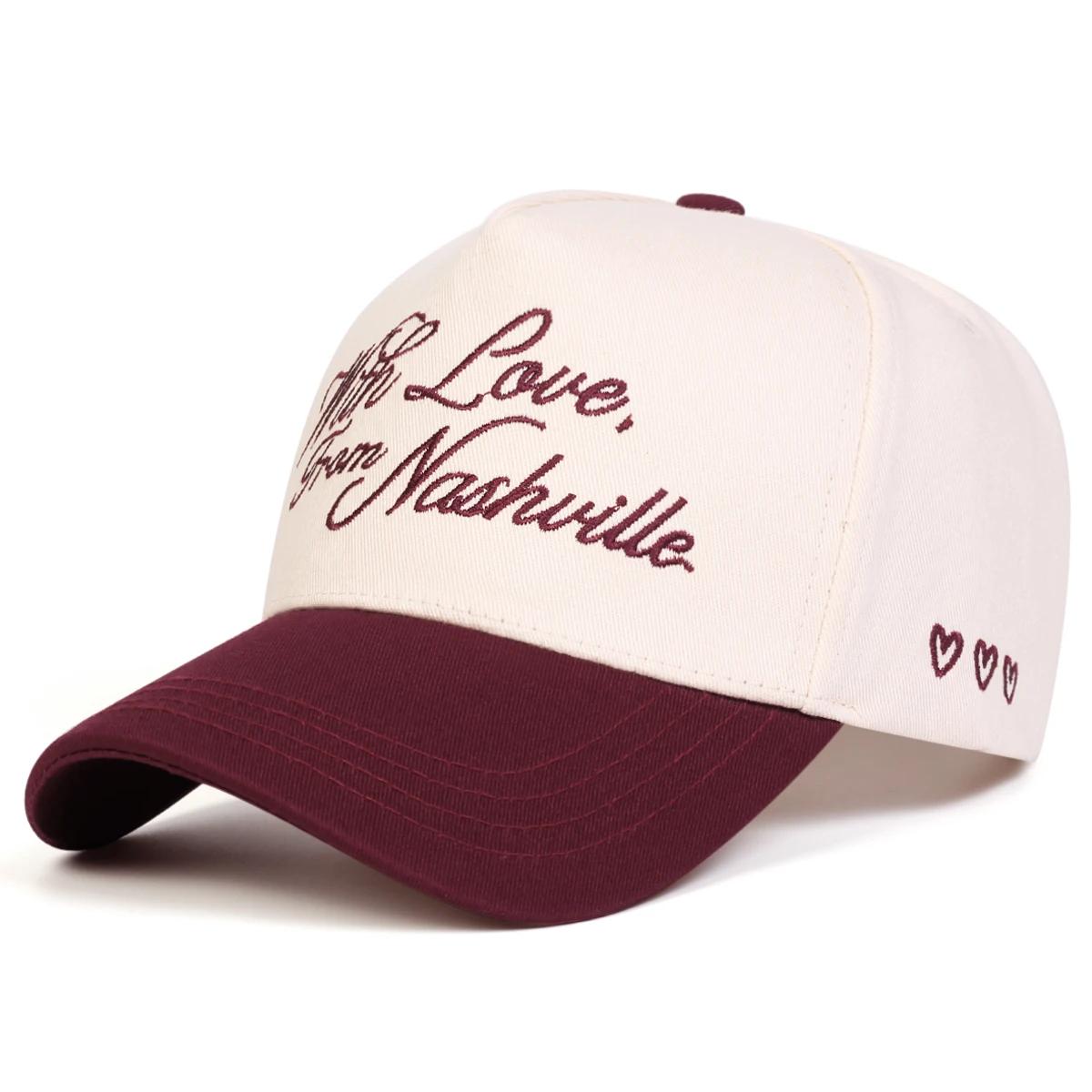 

Unisex With Love Letter Embroidery Baseball Caps Spring Autumn Outdoor Adjustable Casual Hats Sunscreen Hat Sports Cap