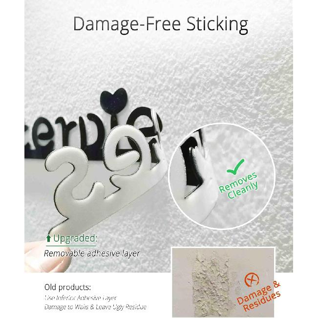 DecorSmart Love Family Tree Picture Frame Collage Removable 3D DIY Acrylic Wall Decor Stickers with Inspirational Quote for Living Room, Black