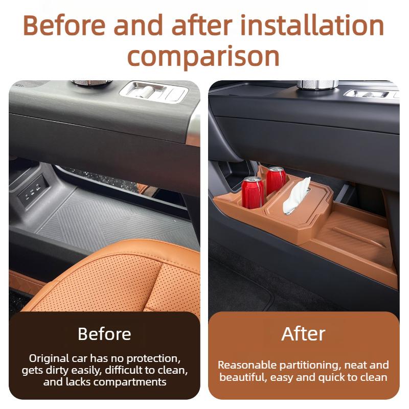 For Chery ICAUR V27 2026 Under Central Control Storage Box Tissue Box Car Interior Organizer Accessories