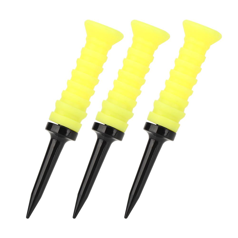 

3Pcs 83mm Yellow Elastic Golf Tee Rubber Ball Holder for Golf Practice Training Tools