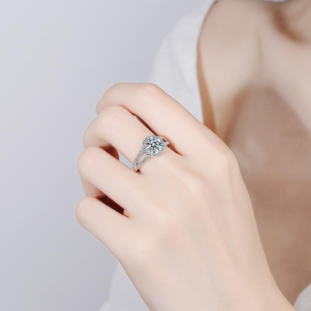 Ring For Women Zirconium Diamond Wide Face Women's Ring Opening Adjustable