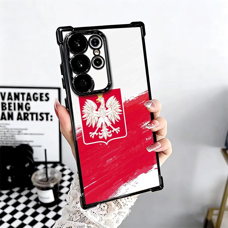 Poland Flag White Red Soft Phone Case For Samsung Galaxy S26 Ultra S25 Edge S24 FE S23 Plus S22 S21 + S20 Plating Anti-Fall Fund
