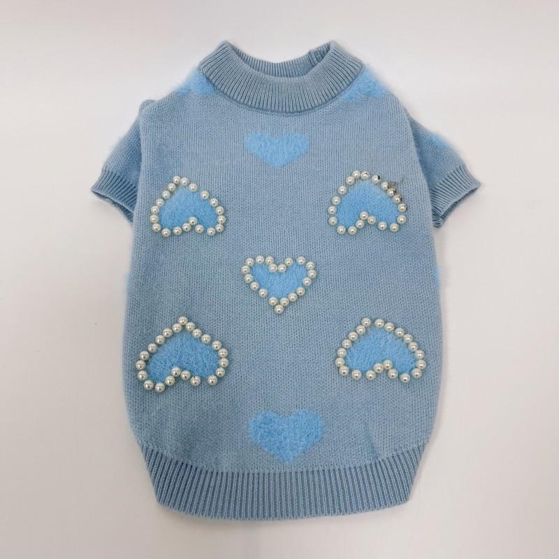 

Cat Sweater Coat Winter Dog Clothes Puppy Yorkie Pomeranian Maltese Schnauzer Bichon Poodle Dog Clothing Pet Apparel Outfit XS（old） синій