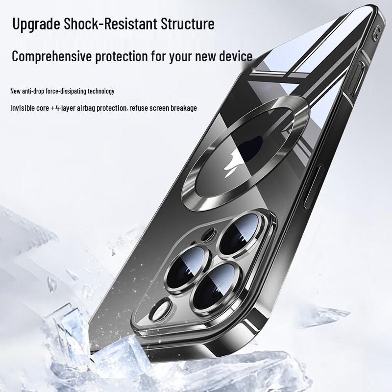 GURRS Magsafe Electroplated Transparent Shockproof Phone Case