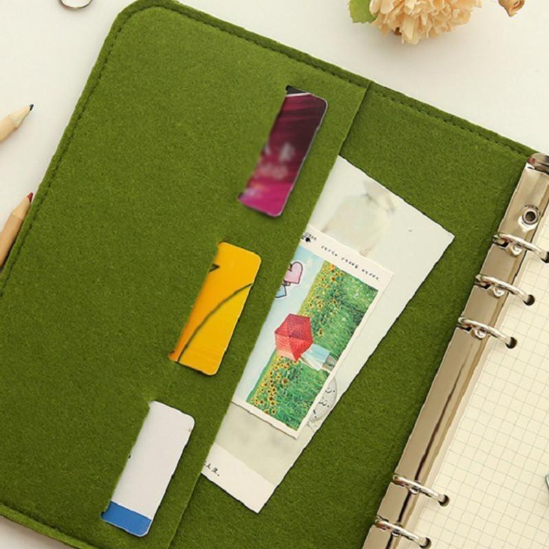 A5 A6 Spirála Cestovní deník Obal na notebook Plsť 6 otvorů Vintage Diář Plánovač DIY Pořadatel Škola O