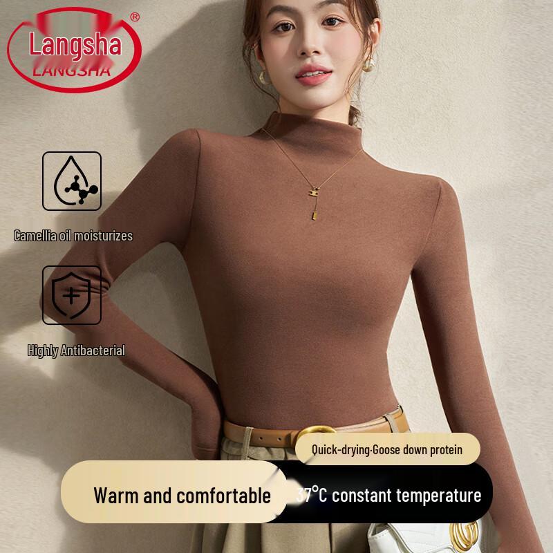 

Женский двухсторонний бархатный базовый топ с длинным рукавом Langsha 2XL